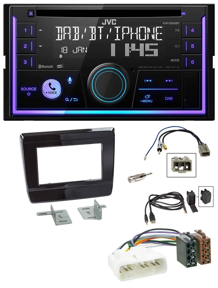 JVC MP3 USB 2DIN DAB Bluetooth CD Autoradio für Isuzu D-Max 2020 2021 Klavierlac - Bild 1 von 4