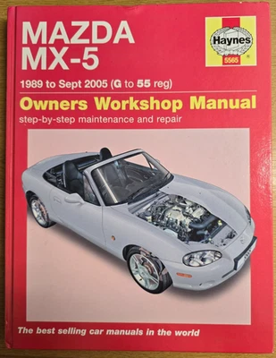 Haynes Workshop Maintenance and Repair Manual Mazda Mx-5 1989-2005 - Image 1 of 3