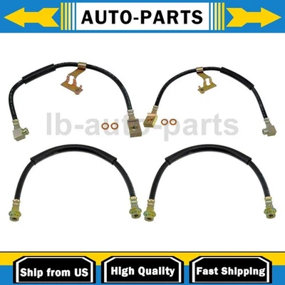 For 1987 1989 1990 Plymouth Voyager 2.5L Dorman Brake Hose Front Rear 4x - Image 1 of 4