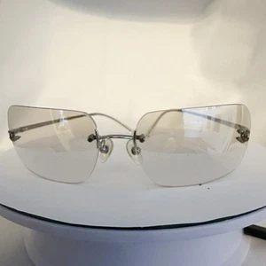 Chanel Damen Sonnenbrille grau randlos Coco Mark mit Etui - Bild 1 von 8