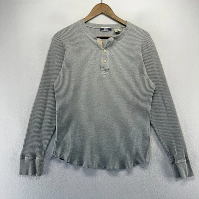 Camisa Térmica Gap De Colección Para Hombre XL Waffle Henley Distressed Grunge Y2k Muscle Foto 1 de 4