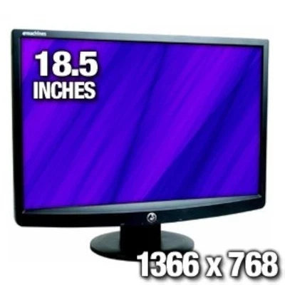 Emachine E181H 18.5 Inch Widescreen LCD Monitor VGA 1366x768 Very Good 9E - Image 1 of 3