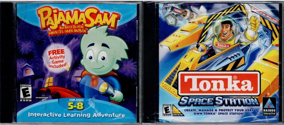 Pajama Sam No Need to Hide When Its Dark Outside & Tonka Space Station Pc New XP - Image 1 of 2