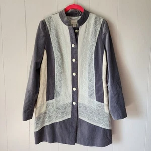Chaqueta Chicos Mujer Plateada Tesoro Artesanal Plumero Terciopelo Encaje Mujer 1 - Imagen 1 de 10