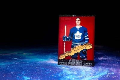 Tim Horton Toronto Maple Leafs History in Photographs Signature Cut Card - Auto - Image 1 of 2