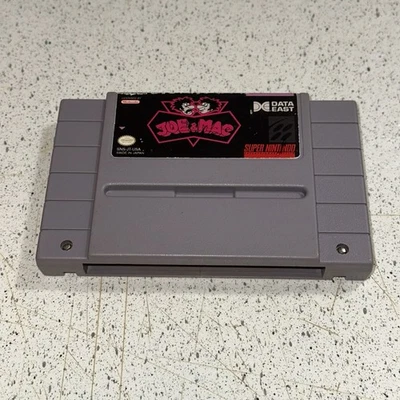 Joe & Mac (Super Nintendo Entertainment System, 1992) SNES - Authentic - TESTED - Image 1 of 3