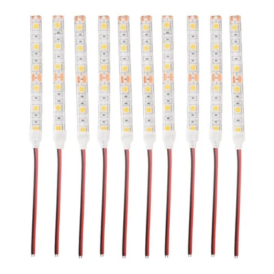 10Pcs 10Cm  Warm White 5050 Led Strip Lights Dc 12V Caravan Boat Car C8U56605 - Image 1 of 4