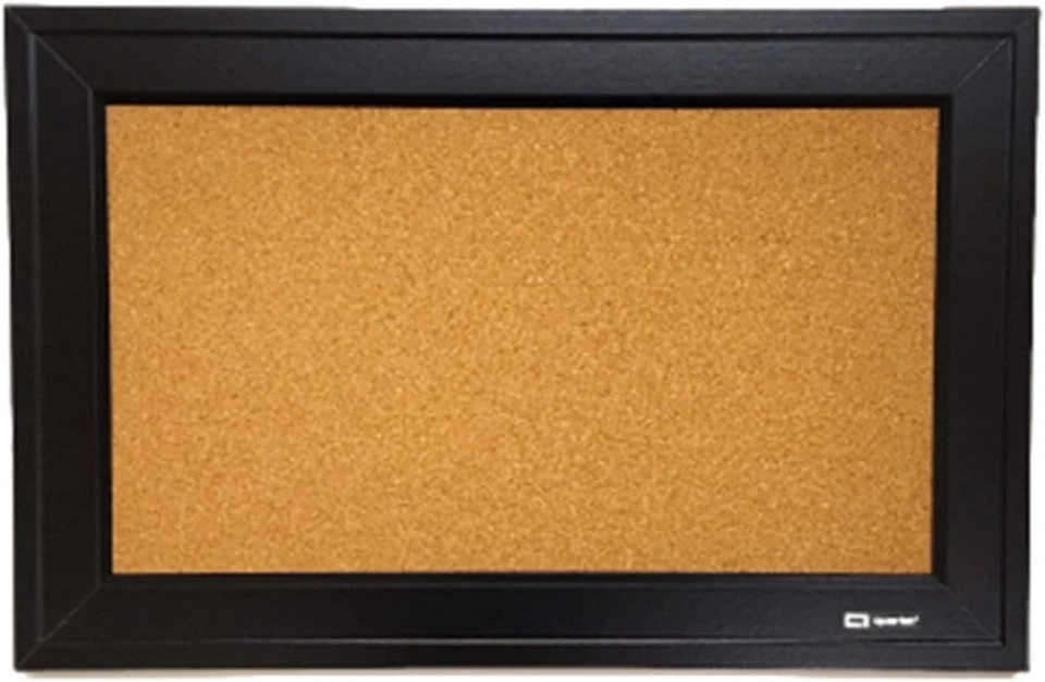 Quartet Cork Bulletin Board, Framed Corkboard, 11” 11" x 17", Brown  - Image 1 of 4