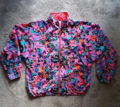 Rompebok Vintage Años 90 Geométrico Retro Púrpura Transpirable Wondbreaker Para Mujer Grande Foto 1 de 4