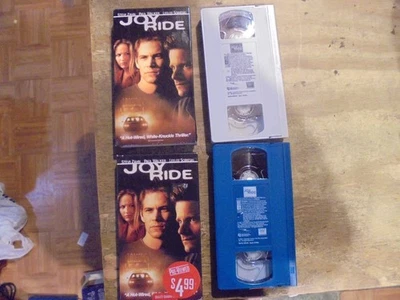 2 Joy Ride VHS Blue and white Tape 2002 Paul walker rentals tested - Image 1 of 3