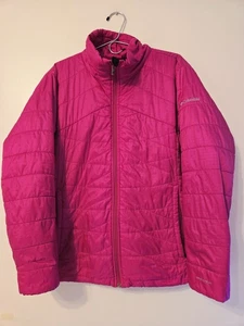 Columbia Omni-Heat Jacket Full Zip 2x Plus Bright Pink Puffer Winter Warm  - Picture 1 of 10