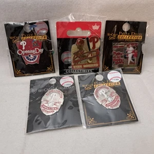 Philadelphia Phillies Pin Lot 5 Wincraft Aminco Ryan Howard Charlie Manuel New - Picture 1 of 7