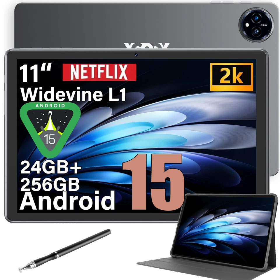 2025 Neuest Tablet Android 15 24GB RAM+256GB 8000mAh 11 Zoll Octa-Core Prozessor - Bild 1 von 1