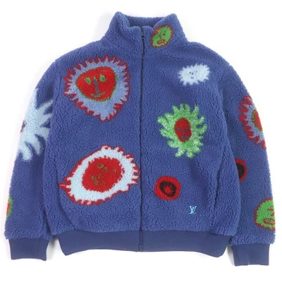 Chaqueta polar con cremallera facial azul para hombre L Italia LOUIS VUITTON x Yayoi Kusama 23AW Foto 1 de 4