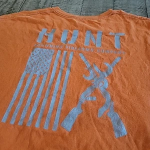 Camiseta Browning Armas de Fuego Logo de Caza para Hombres 3XL Naranja Algodón Manga Corta Bandera de EE. UU. - Imagen 1 de 5