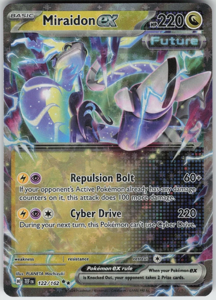 Holo Foil Miraidon ex 122/162 Double Rare SV05: Temporal Forces Near Mint - Image 1 of 1