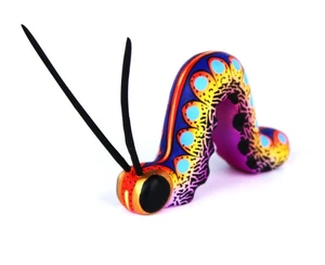 Oaxacan Wood Carving Victoria Blas Centipede Oaxaca Mexican Folk Art Alebrije - Picture 1 of 11