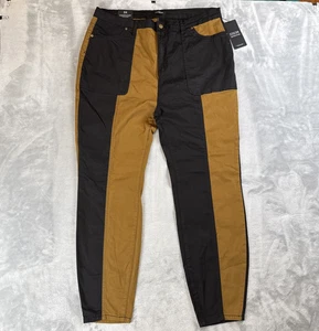 American Bazi Men's Size 3X (38x30) Brown Black Colorblock Pants HipHop NWT - Picture 1 of 8