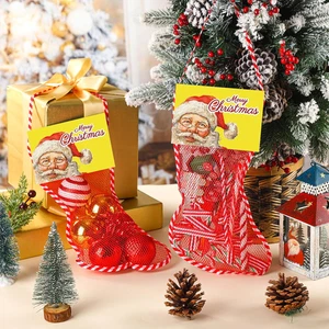 100 Stück Lange Netz Weihnachtsstrümpfe Großpackung mit 50 Stück 18 cm Weihnachtsst... - Bild 1 von 6