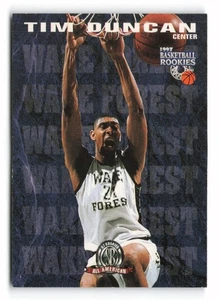 1997 Score Board Rookies #62 Tim Duncan Wake Forest Demon Deacons - Picture 1 of 2