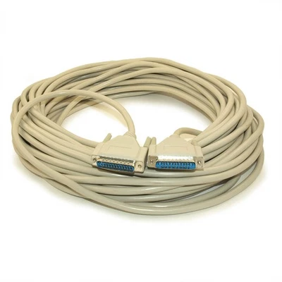75ft Serial DB25/DB25 Straight-thru RS232 Male to Male Cable - Image 1 of 2