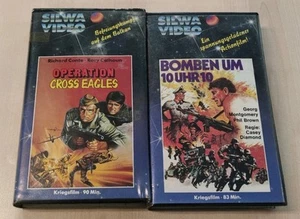 2 x VHS Silwa Video Kriegsfilme Operation Cross Eagles Bomben um 10 Uhr Heimfilm - Bild 1 von 6