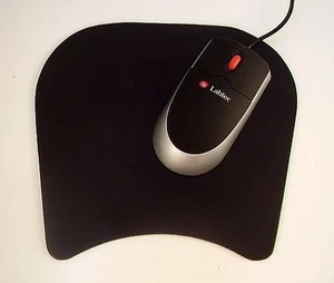 Genuine Leather "Ergo" MOUSE PAD Mousepad BLACK - Afbeelding 1 van 1