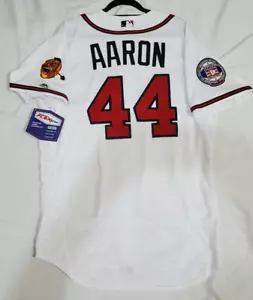 AUTHENTIC MAJESTIC HANK AARON 40 MEDIUM ATLANTA BRAVES FLEX BASE Jersey - Picture 1 of 4