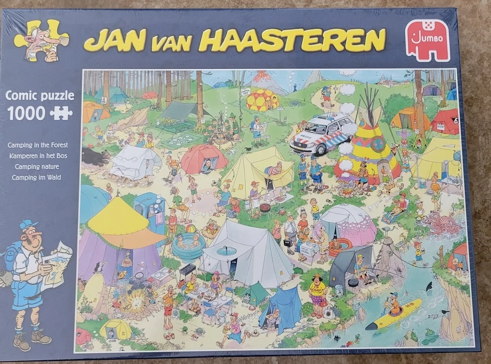 Jumbo 19086 Jan Van Haasteren - Camping in The Forest 1000 Piece Jigsaw Puzzle