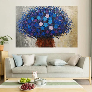 Canvas Hand Painted Oil Painting Flower Wall Art Office Home Decor 80X120cm - Picture 1 of 10