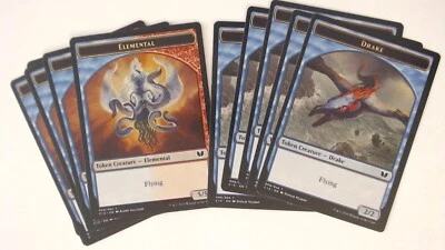 MTG (10) Drake   Elemental (Multicolor) Double-Sided Token - Commander 2015 o19 - Image 1 of 4