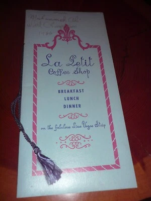 Boxing! Muhammad Ali, 1966 World Champion signed Las Vegas Menu! L.O.A. - Image 1 of 4