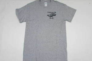 Small C4 Corvette T-Shirt Embroidered Car w/ 2 Tone Silver / Gray Interior - Picture 1 of 2