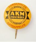 E498) Vintage AKM Controle Aardappelen Holenderska Holandia krawat przypinka do klapy Odznaka
