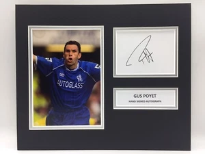 Exhibición de fotos firmada por Gus Poyet Chelsea RARO + CERTIFICADO DE AUTENTICIDAD AUTÓGRAFO CFC - Imagen 1 de 3