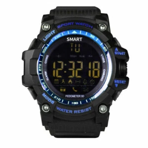 EX16 Waterproof Bluetooth Sport Smart Watch Phone Mate Pedometer - Ocean Blue