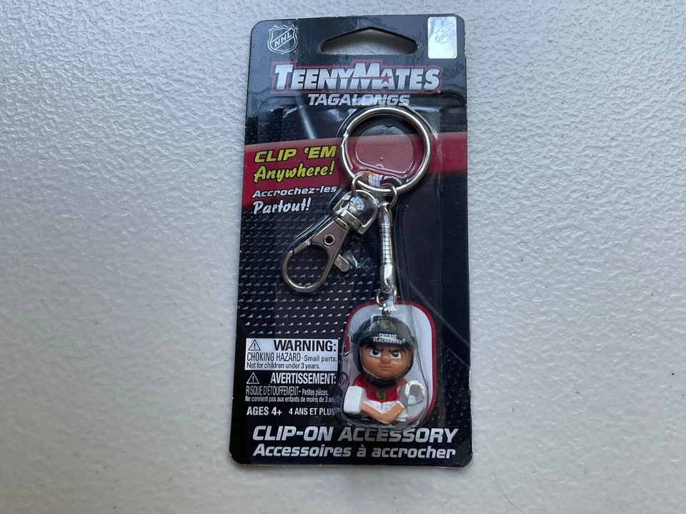 Chicago Blackhawks Teeny Mates Keychain Tag Along Figure NHL Hockey - Image 1 of 1