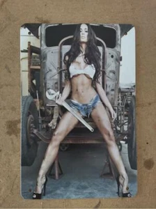 Sexy Girl Sign for Wall Bar Pub Home Decor Vintage Metal Tin Retro 11.8" x 7.8" - Picture 1 of 1
