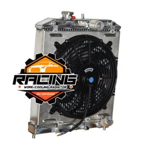 Coolign Radiator +Shroud Fan Fit 1992-2000 1993 Honda Civic Del Sol EK Integra - Picture 1 of 6