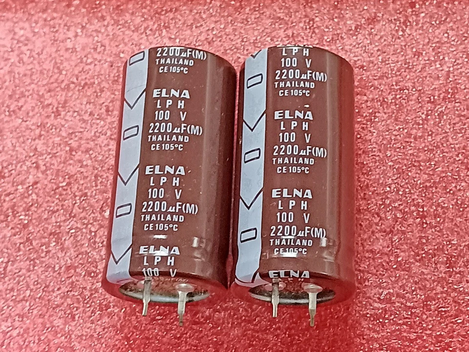 2 pcs ELNA LPH 2200uF 100V aluminium electrolytic capacitor - Image 1 of 1