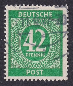 GERMANY 1946 Allied Occupation 42pf Green SG 918 Used (CV £50) - Picture 1 of 1
