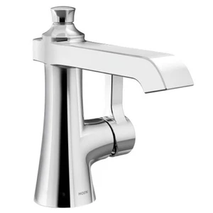 GRIFO FREGADERO DE BAÑO MOEN S6981 FLARA CROMADO PULIDO UN MANGO ARCO ALTO - Imagen 1 de 7