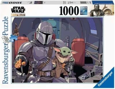 Rompecabezas 1000 piezas NUEVO (caja con telas) Ravensburger 16565 Star Wars The Mandalorian Foto 1 de 4