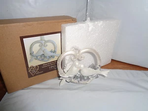 2014 Enesco Heart & Doves - Two Shall Become One Ornament - New - Legacy of Love - Picture 1 of 2