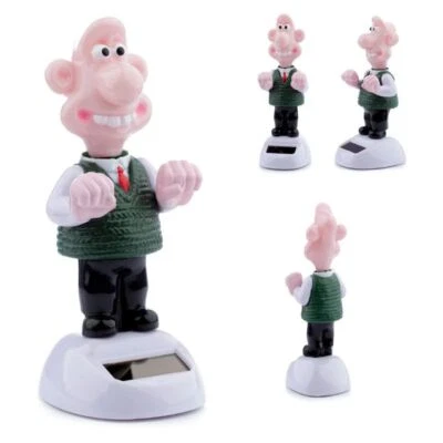 Wallace & Gromit Wackelfigur Solarfigur Wackelkopffigur tanzt, Solar, Deko  - Bild 1 von 4