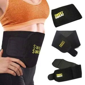 Men Women Waist Trimmer Belt Hot Sweat Wrap Tummy Stomach Weight Loss Fat Burner - Picture 1 of 9