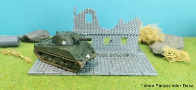2. Weltkrieg Diorama per Carro Armato Militare Modelli Veicoli Scala Di 1/72 O - Immagine 1 di 4