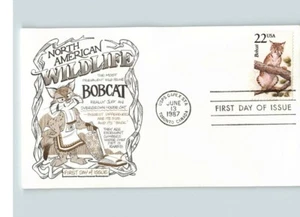 Dave Bennett First, BOBCAT, N. American Wildlife 1987 First Day of Issue - Picture 1 of 1