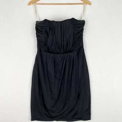 Vestido para mujer Shoshanna negro 100 % seda talla 4 sin mangas cóctel Foto 1 de 4