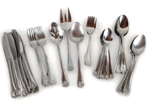 48 Pieces Stainless Steel Silverware Flatware Korea -Shell Pattern - Picture 1 of 11